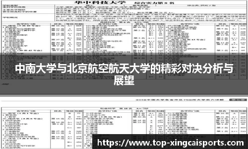 中南大学与北京航空航天大学的精彩对决分析与展望